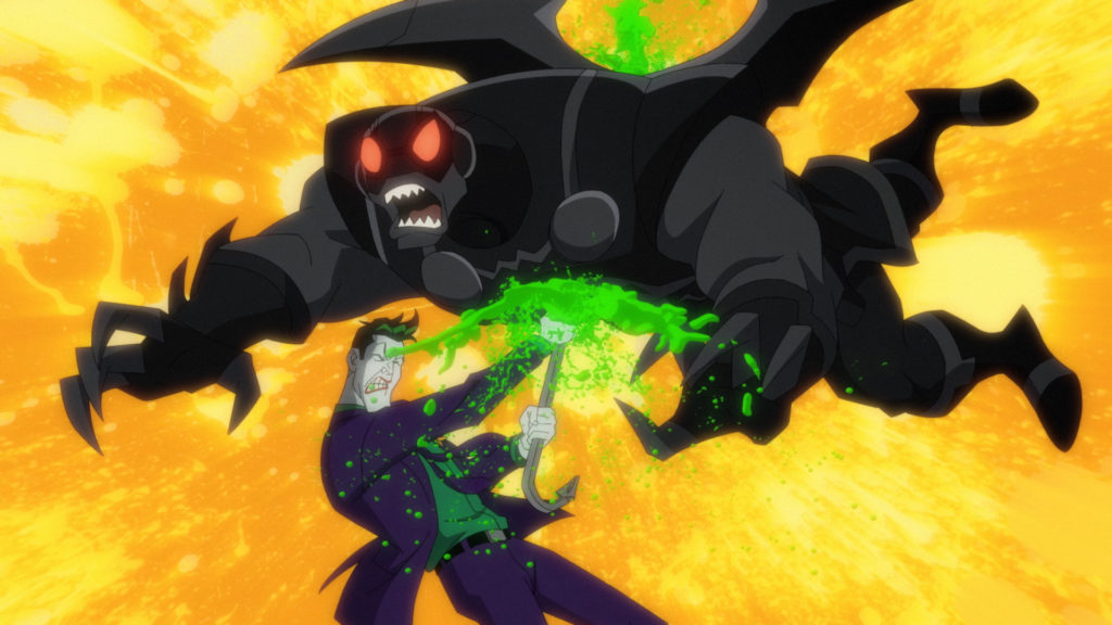 Joker beating up a Parademon.