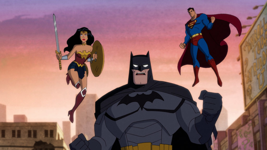 Left to Right: Wonder Woman, Batman, and Superman