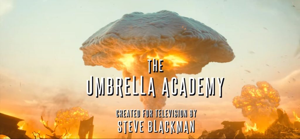 A bomb goes off indicating the second Armageddon Umbrella Academy Season 2 Episode 1 Right Back Where We Started