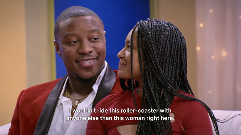 Jarrette saying he wouldn’t want to ride the rollercoaster of marriage with anyone other than Iyanna