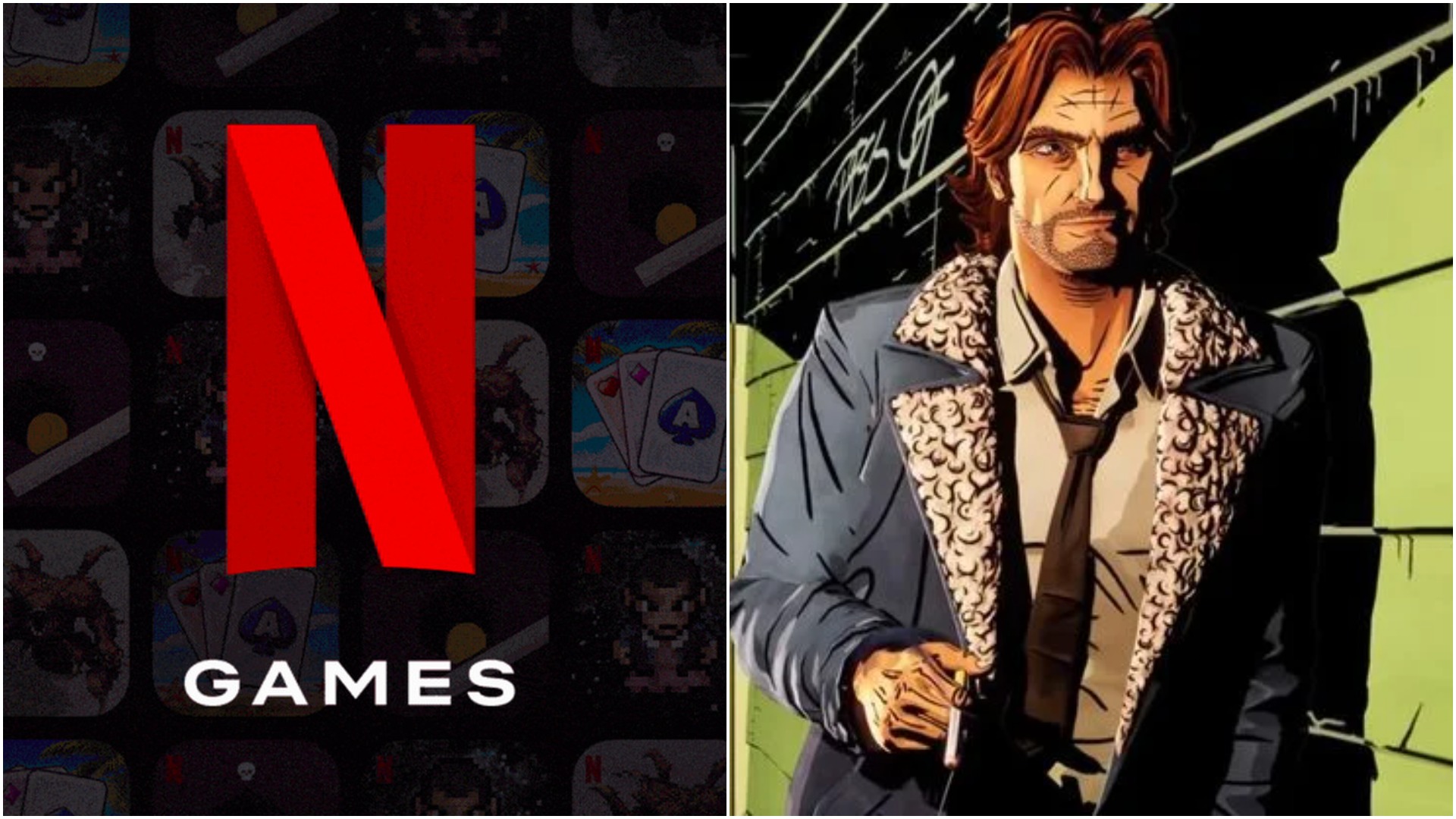 netflix logo and bigsby from the wolf among us 2