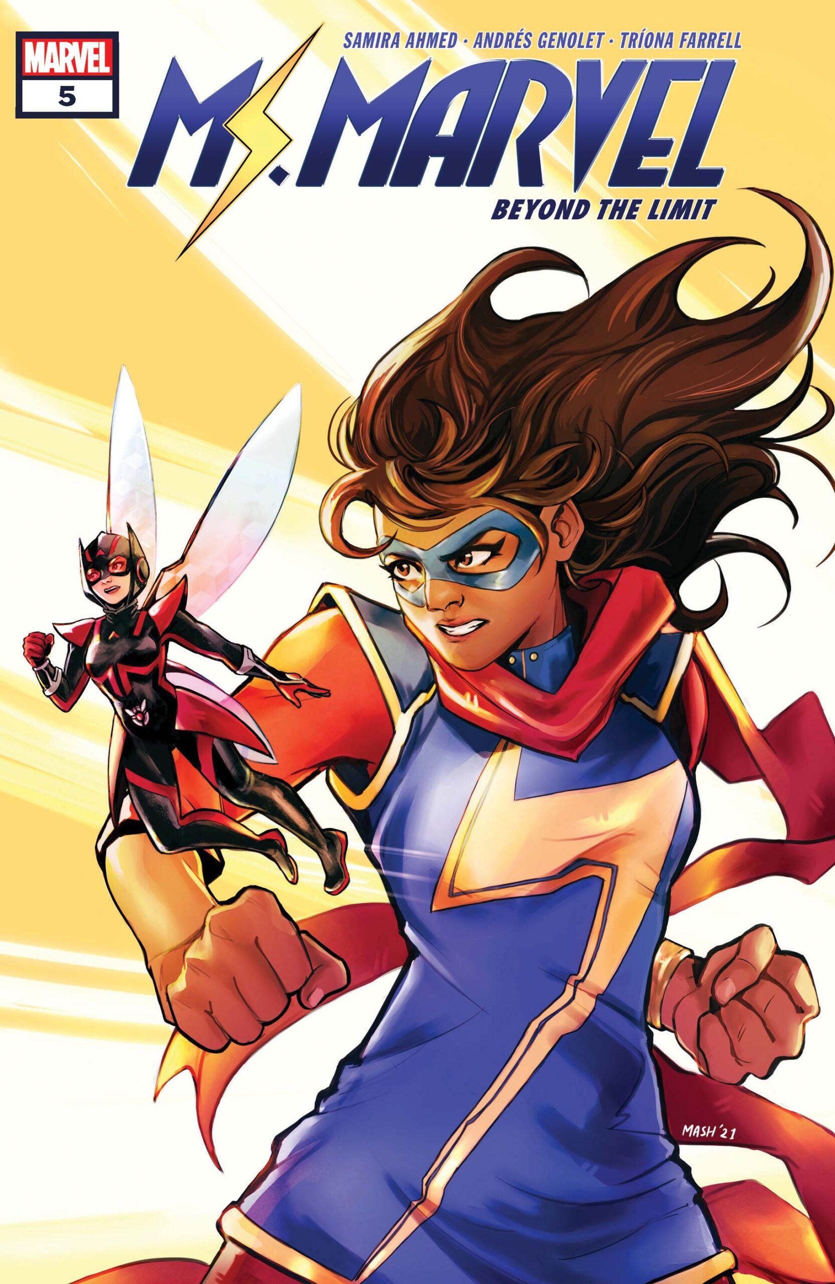wasp and ms. marvel in the ms. marvel beyond the limit cover of issue 5
