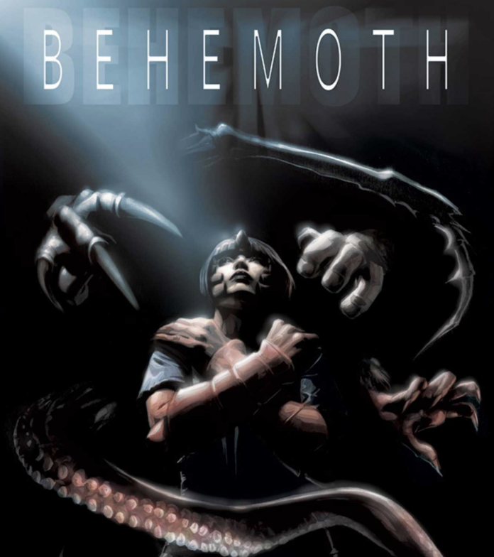the cover art of behemoth by J.K. Woodward. Where a girl is being mutated into a monster