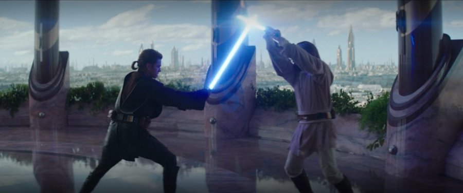 Anakin and Obi-Wan spar over flashbacks at the Jedi Temple in Obi-Wan Kenobi Episode 5