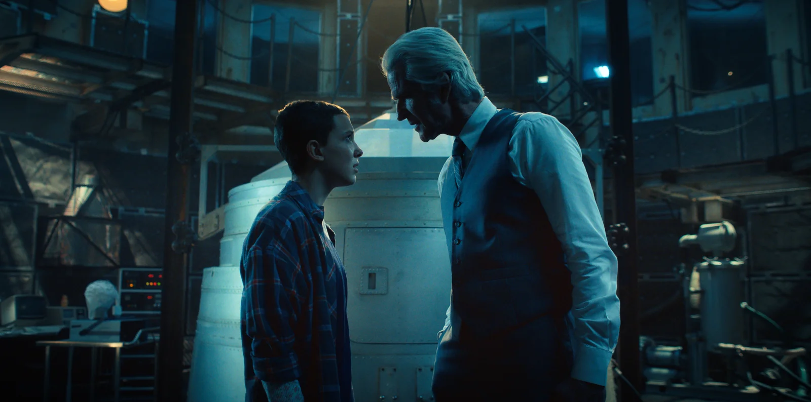 eleven and brenner argue about what to do in their secret lab