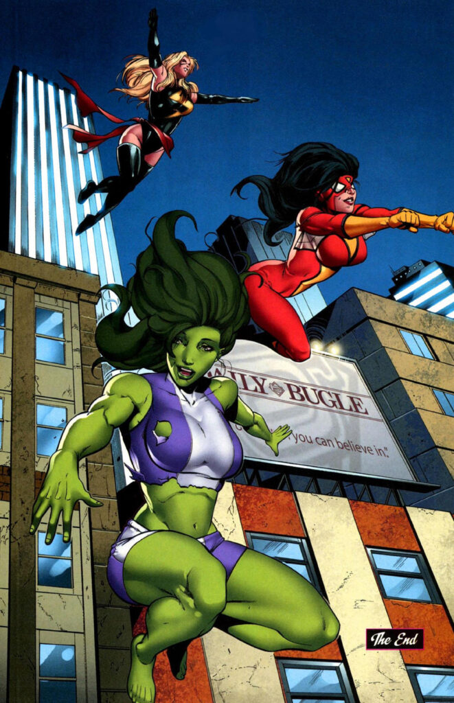 Ms. Marvel, Spider-woman, and She-Hulk