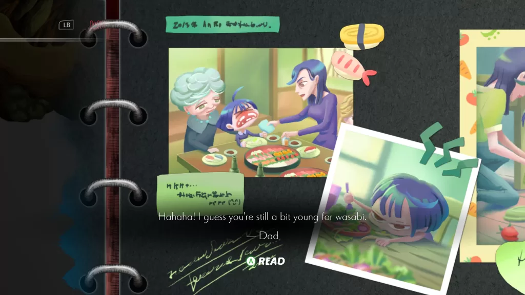 The sushi incident, featuring Rem, Gramma, and Lisa (mom)