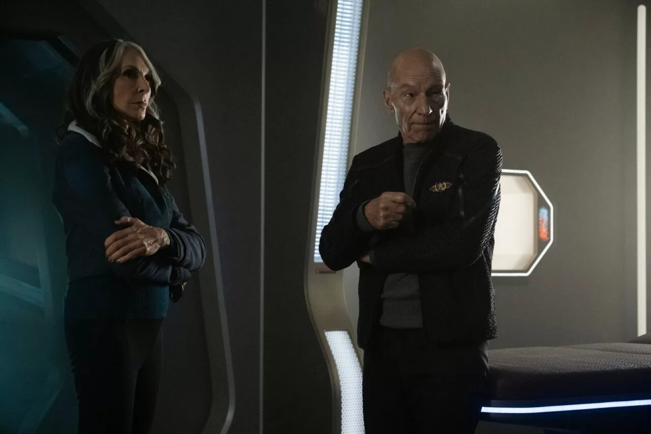 Picard and Beverly Crusher